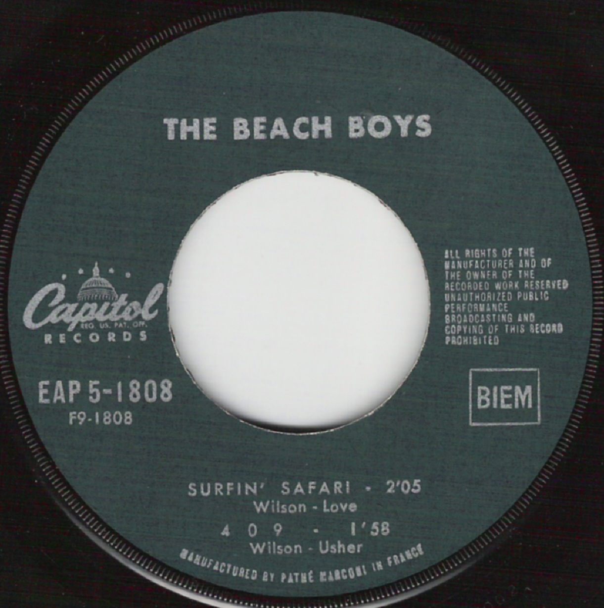 Beach Boys on 45 - France - EP's Capitol